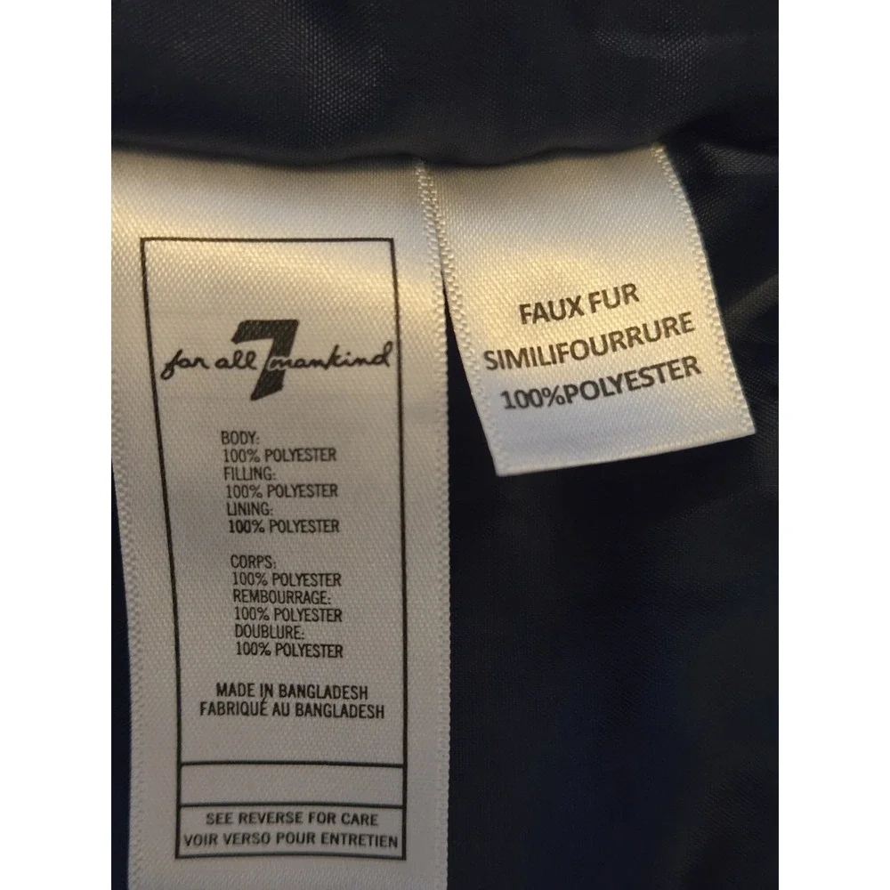 7 For All Mankind Infant Toddler Cream/Navy Sherpa Jacket Fully Lined 18 Months